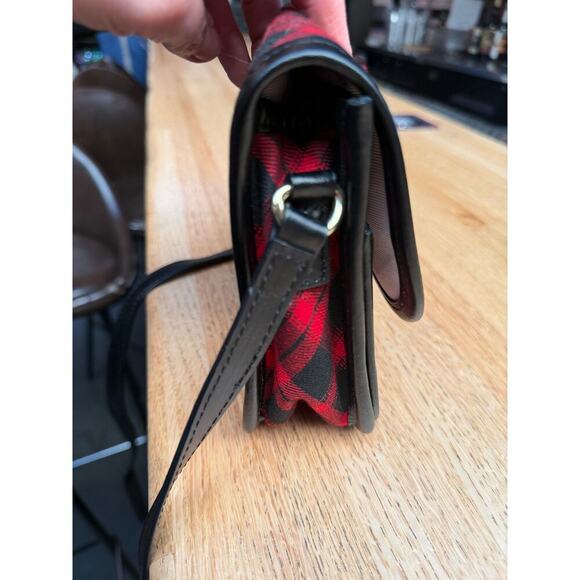 Talbots Red Plaid Tartan Crossbody Bag Coquette Preppy Chic Academia Clueless - Picture 7 of 10